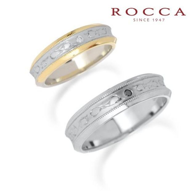 【ROCCA(ロッカ)】【ROCCA】好きな彫り模様に変更可能！和彫のマリッジリング GO-1S/1L