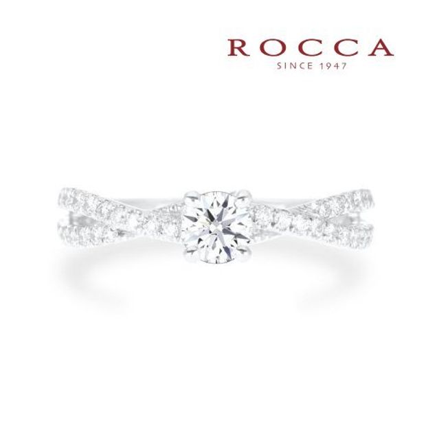 【ROCCA(ロッカ)】【ROCCA】クロスに輝くダイヤモンド！クールなエンゲージリング F3061