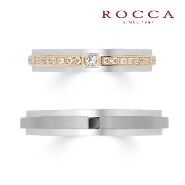 【ROCCA(ロッカ)】【ROCCA】幅広でも着けごこち◎！コンビのマリッジリング DI-7D/7L