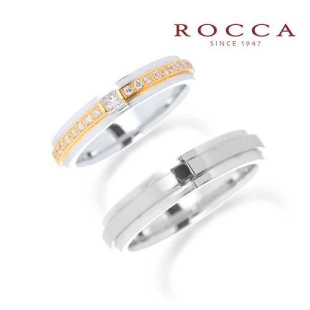 【ROCCA(ロッカ)】【ROCCA】幅広でも着けごこち◎！コンビのマリッジリング DI-7D/7L