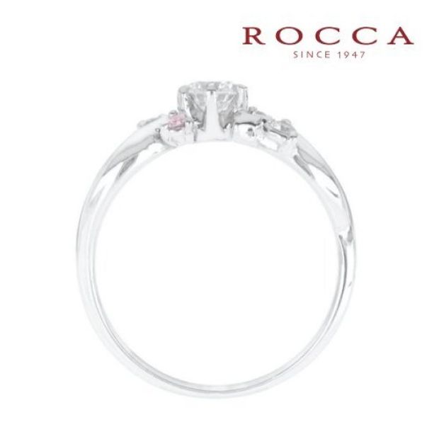【ROCCA(ロッカ)】【ROCCA】さりげないピンクダイヤが可愛い！個性的なエンゲージリング SW-22-PD2P