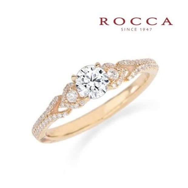 【ROCCA(ロッカ)】【ROCCA】繊細なパヴェセッティング！さりげないハートが可愛いエンゲージリング R45