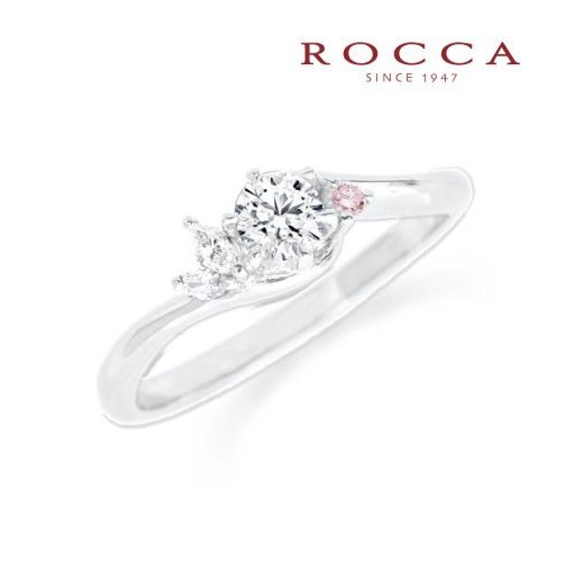 【ROCCA(ロッカ)】【ROCCA】さりげないピンクダイヤが可愛いエンゲージリング SW-20