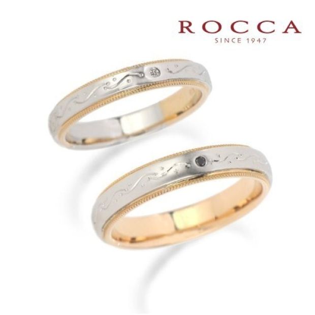 【ROCCA(ロッカ)】【ROCCA】好きな彫り模様に変更可能！和彫のマリッジリング GO-2S/2L