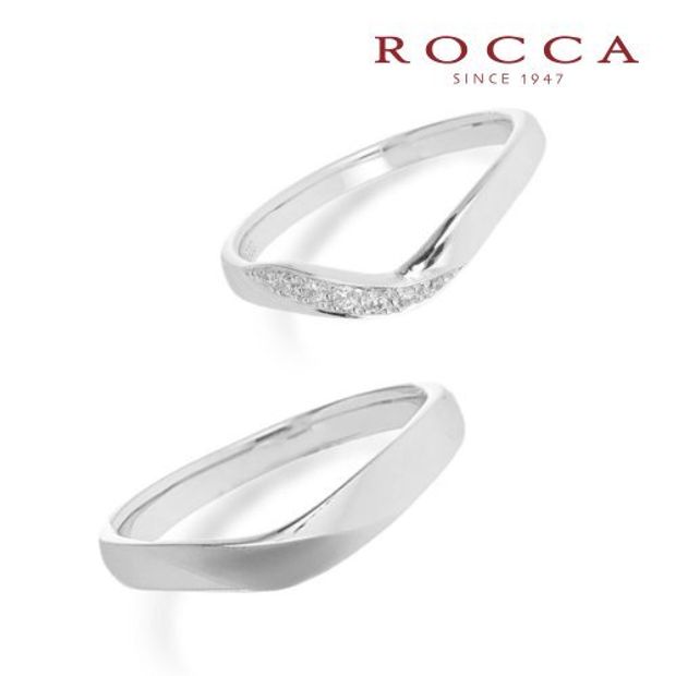 【ROCCA(ロッカ)】【ROCCA】ラインの綺麗なシンプルなV字リング！重ね付けにも HO-5D/5L