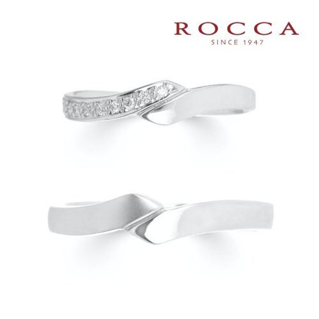 【ROCCA(ロッカ)】【ROCCA】シンプルでも二人だけの個性を！ラインの綺麗なマリッジリング HO-2D/2L