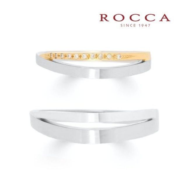 【ROCCA(ロッカ)】【ROCCA】スタイリッシュなS字が珍しい！個性的なマリッジリング DI-10D/10L