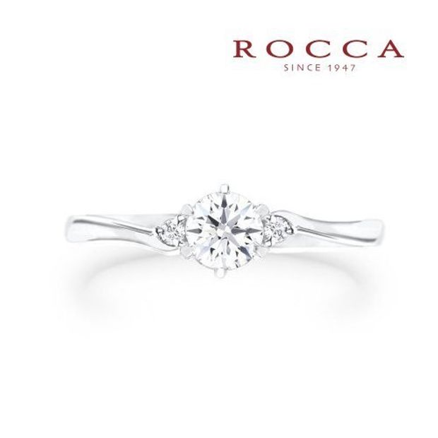 【ROCCA(ロッカ)】【ROCCA】サイドメレが可愛い！シンプルエンゲージリング 3&minus;3052