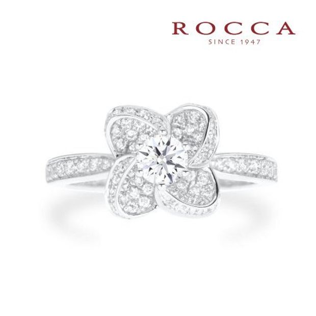 【ROCCA(ロッカ)】【ROCCA】大人なお花のデザイン！華やかなエンゲージリング TDR01427