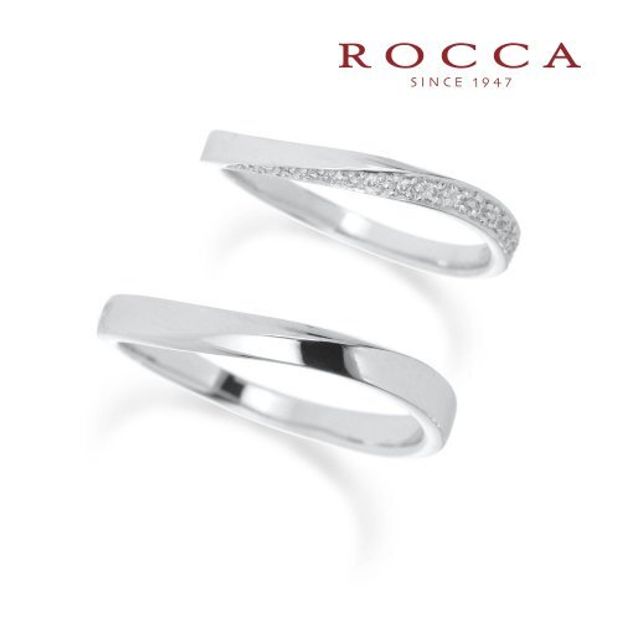 【ROCCA(ロッカ)】【ROCCA】シンプルで仕事中も着けやすいS字のマリッジリング KMR-A8D/8L
