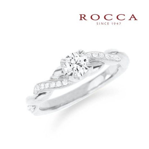 【ROCCA(ロッカ)】【ROCCA】編んだようなデザインがおしゃれ！ボリュームエンゲージリング R59