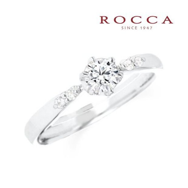 【ROCCA(ロッカ)】【ROCCA】シンプルだけどサイドメレがかわいい！人気のエンゲージリング 3-3141-3 