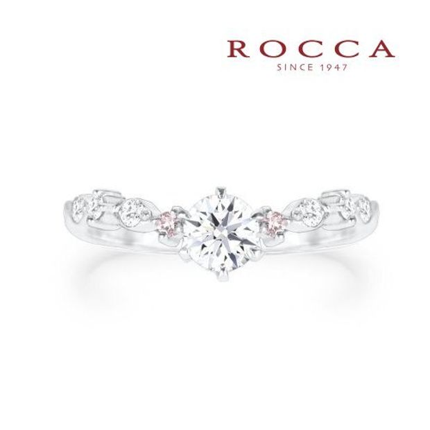 【ROCCA(ロッカ)】【ROCCA】さりげないピンクダイヤが可愛いエンゲージリング MK-13R