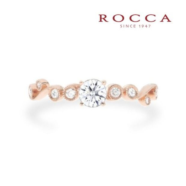 【ROCCA(ロッカ)】【ROCCA】繊細なアンティークデザイン！重ね付けにもぴったりなエンゲージリング R53