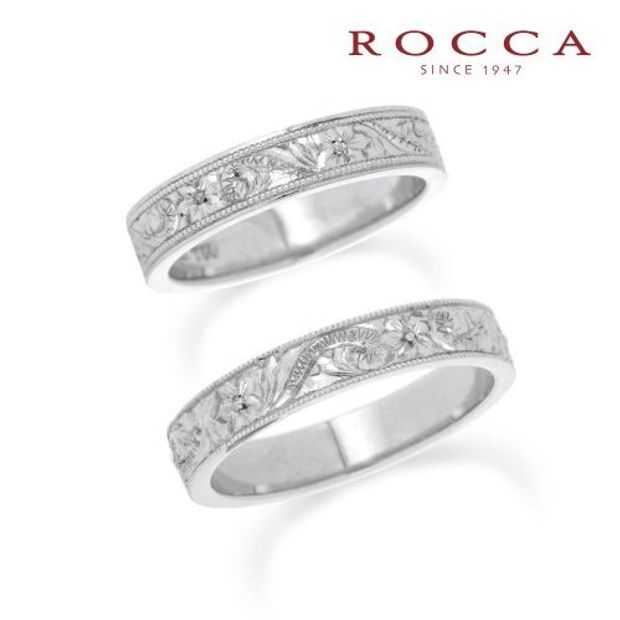【ROCCA(ロッカ)】【ROCCA】好きな彫り模様に変更可能！ハワイアンマリッジリング HA-3S/3