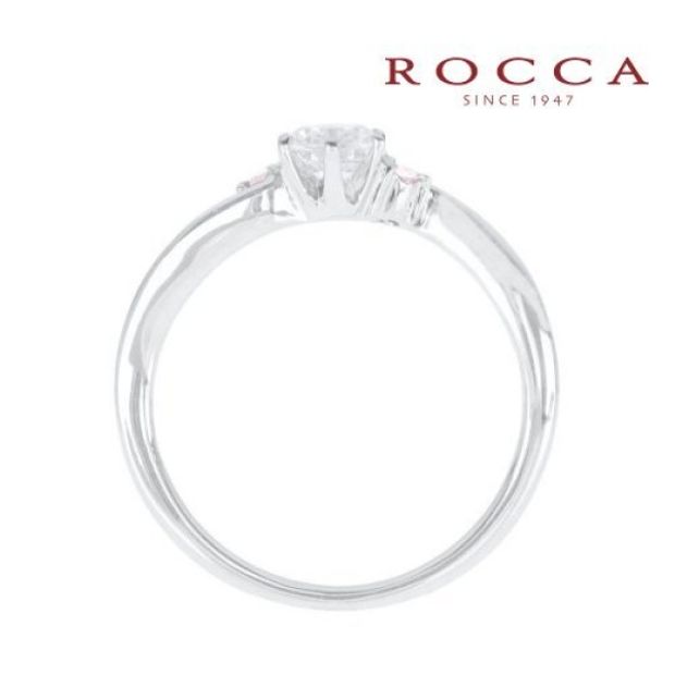 【ROCCA(ロッカ)】【ROCCA】サイドのピンクダイヤが可愛い！シンプルエンゲージリング SW-14R