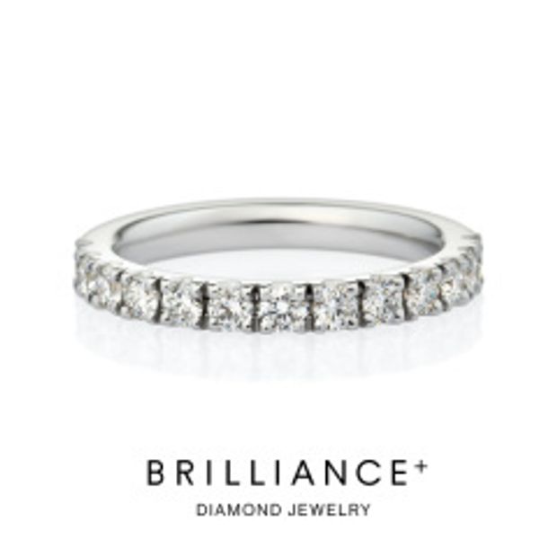 【BRILLIANCE+(ブリリアンスプラス)】スクエア ハーフエタニティリング