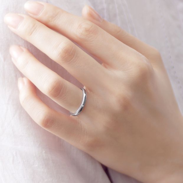 【BRILLIANCE+(ブリリアンスプラス)】オーバル リング ミルグレイン