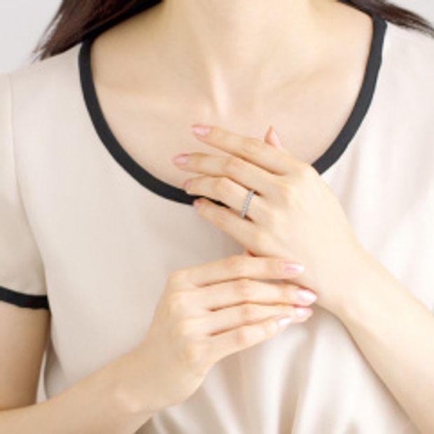 【BRILLIANCE+(ブリリアンスプラス)】スクエア ハーフエタニティリング