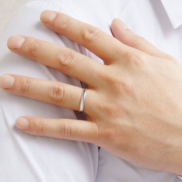 【BRILLIANCE+(ブリリアンスプラス)】オーバル リング ミルグレイン