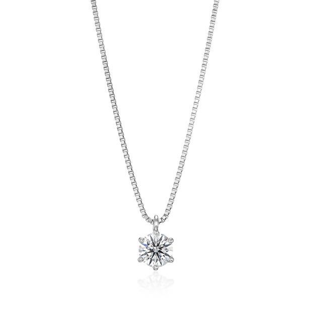 【I's stone(アイズストーン)】Engagement Necklace 6Prongs　**６本爪デザインネックレス**