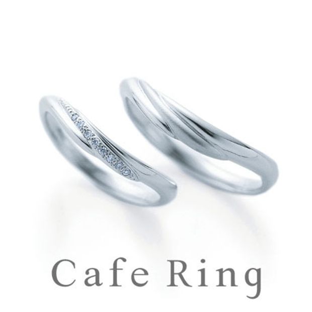 【BROOCH(ブローチ)】【オリヴィエ】波打つようなやさしいラインの結婚指輪