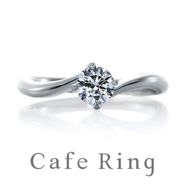 【BROOCH(ブローチ)】【リリィ デュー】ダイヤモンドの輝きが引き立つ正統派エンゲージリング