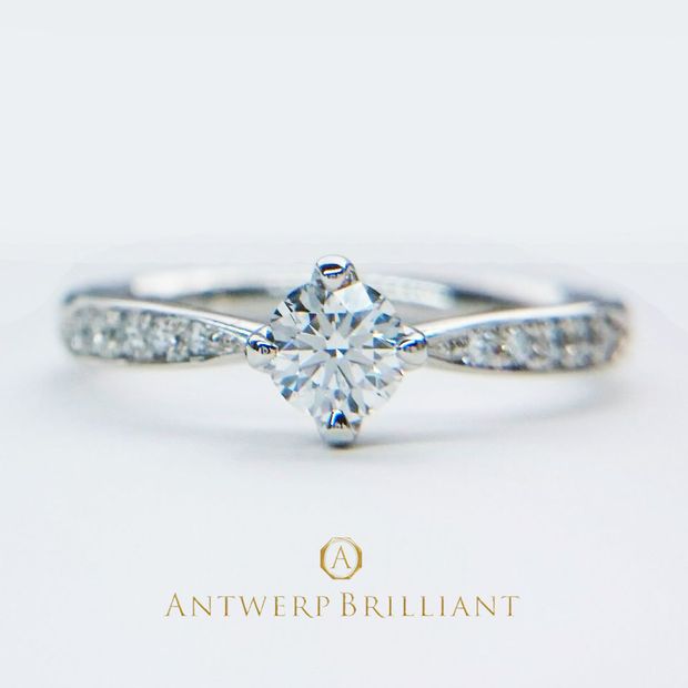 【BROOCH(ブローチ)】”Sirius”4 claws collet Daimond side line Ring ”シリウス” 4クローズ コレット ダイヤモンド サイドライン リング 