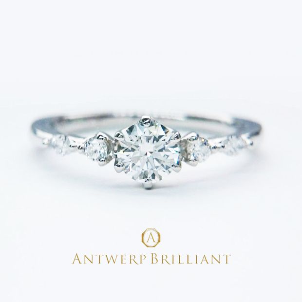 【BROOCH(ブローチ)】&rdquo;Five Star&rdquo; Round&Marquise cut Diamond Line Ring &rdquo;ファイヴ スター&rdquo; ラウンド&マーキースカット ダイヤモンド ライン リング 