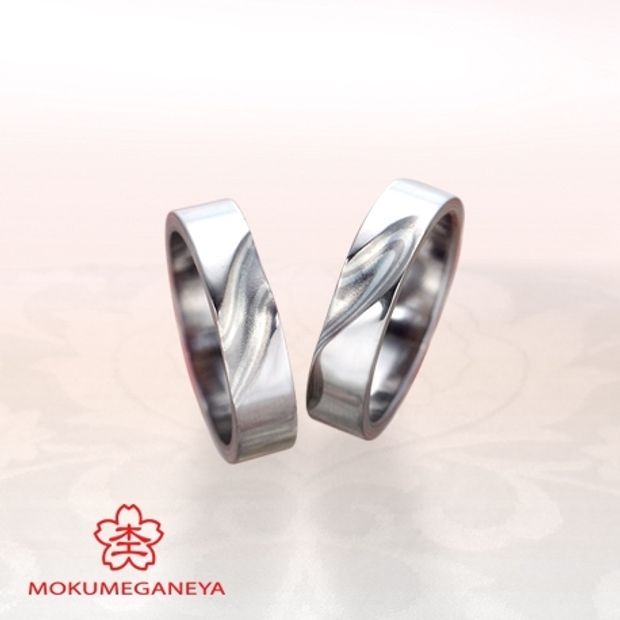 【BROOCH(ブローチ)】【杢目金屋】職人技が際立つ、木目金結婚指輪