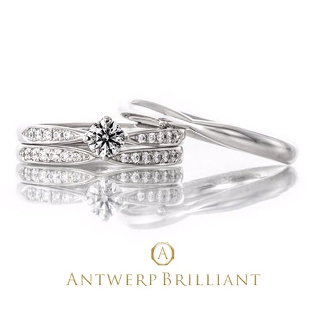 【BROOCH(ブローチ)】”Sirius”4 claws collet Daimond side line Ring ”シリウス” 4クローズ コレット ダイヤモンド サイドライン リング 