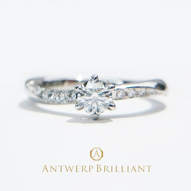 【BROOCH(ブローチ)】&rdquo;galaxy&rdquo; ６ claws collet Daimond side line Ring &rdquo;ギャラクシー&rdquo; ６クローズ コレット ダイヤモンド サイドライン リング 