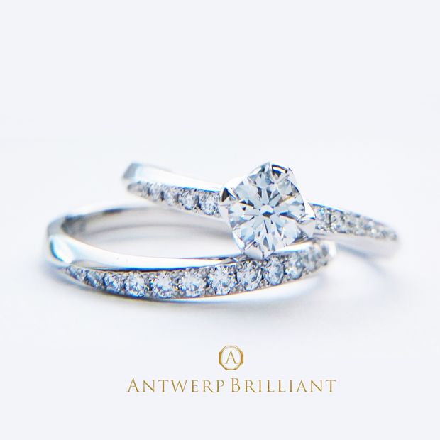 【BROOCH(ブローチ)】&rdquo;Vega&rdquo; Side Pave Setting Diamond Ring Set &rdquo;べガ&rdquo; サイド パヴェ セッティング ダイヤモンド リング 