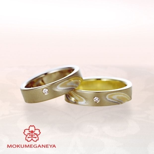 【BROOCH(ブローチ)】【杢目金屋】職人技が際立つ、木目金結婚指輪