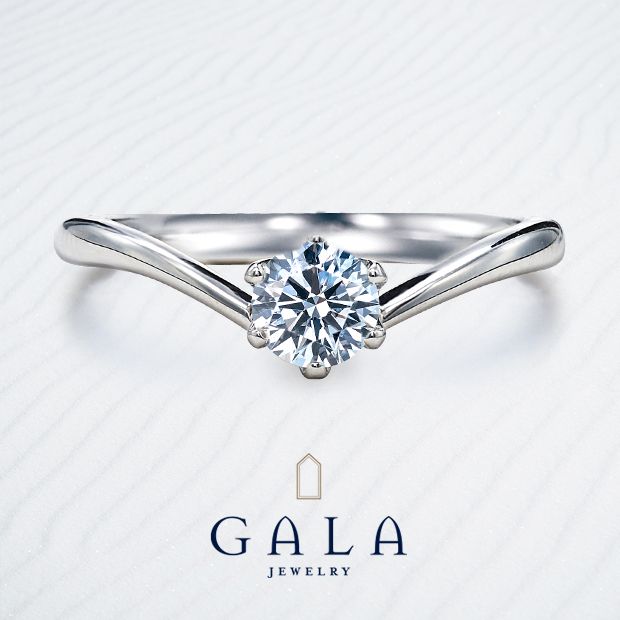 【GALA JEWELRY(ガラジュエリー)】【GALA】洗練されたV字スタイル！厳選ダイヤを際立たせます☆
