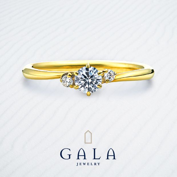 【GALA JEWELRY(ガラジュエリー)】【GALA】ダイヤとゴールドのコントラストが美しいエンゲージリング＊