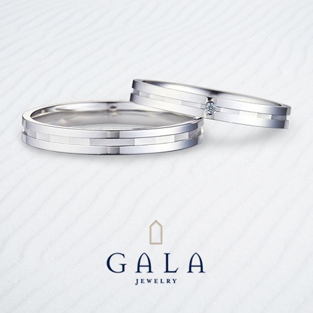 【GALA JEWELRY(ガラジュエリー)】【GALA】すっきりとしたラインが人気のデザイン！中央のつや消しがクール★