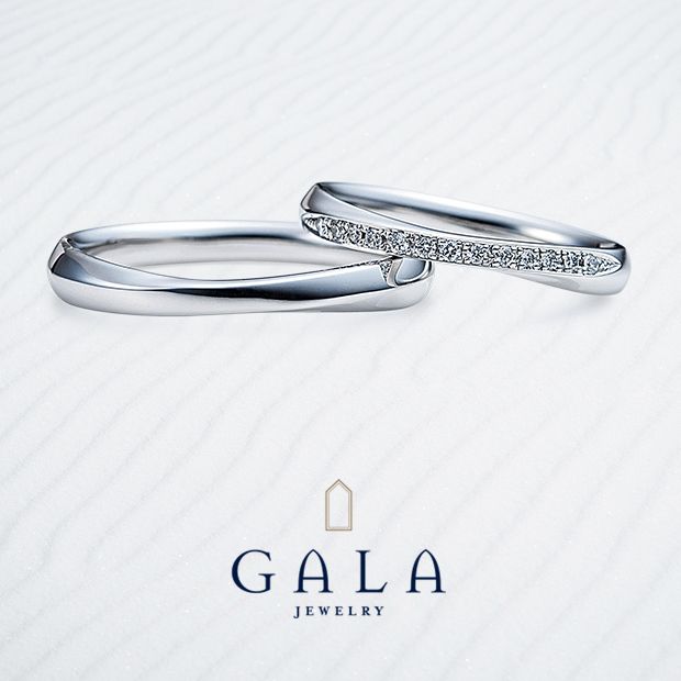 【GALA JEWELRY(ガラジュエリー)】【GALA】緩やかに流れるようなメレダイヤが美しい♪