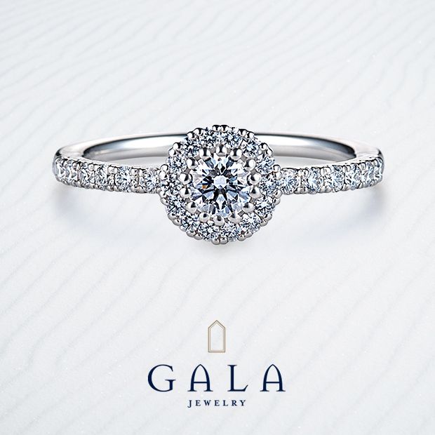 【GALA JEWELRY(ガラジュエリー)】【GALA】存在感ある輝きを放つ、ゴージャスな取り巻きデザイン！