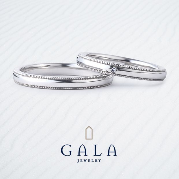 【GALA JEWELRY(ガラジュエリー)】【GALA】伝統技法のミルグレインを施した気品あふれるデザイン＊*