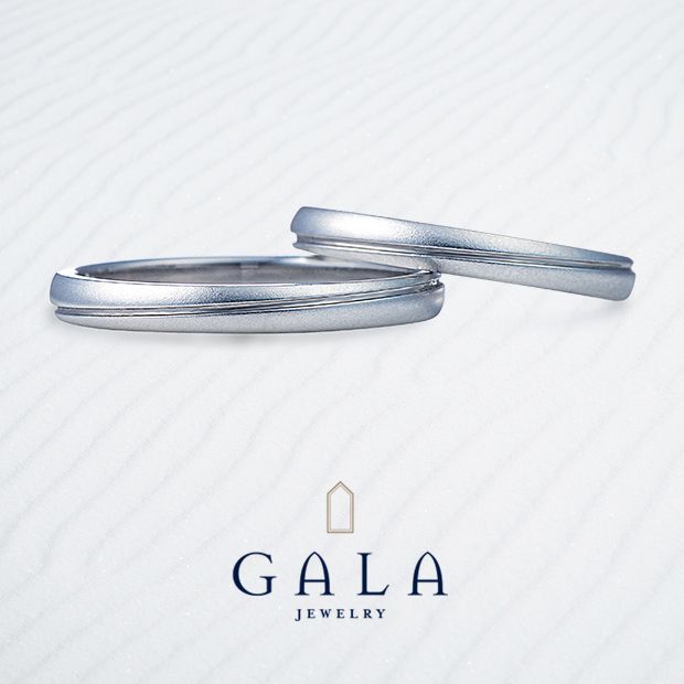 【GALA JEWELRY(ガラジュエリー)】【GALA】全周に彫り込んだクロスラインとマット加工がスタイリッシュなデザイン☆