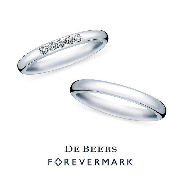 【VANillA(ヴァニラ)】【 Forevermark Collection 】5ストーンウェディングバンド & ウェディングバンド（FWR151 / FWR251）