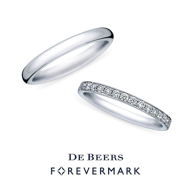 【VANillA(ヴァニラ)】【 Forevermark Collection 】 チャネルパヴェリング & ウェディングバンド（HIR056 / FWR251）