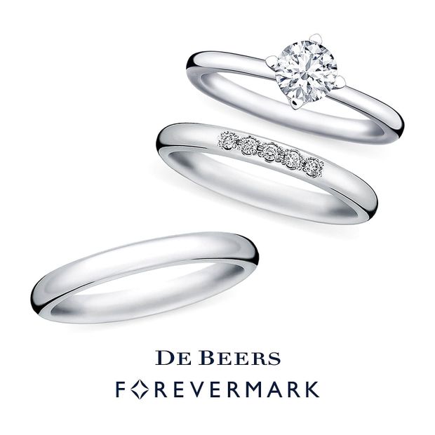 【VANillA(ヴァニラ)】【 Forevermark Collection 】5ストーンウェディングバンド & ウェディングバンド（FWR151 / FWR251）