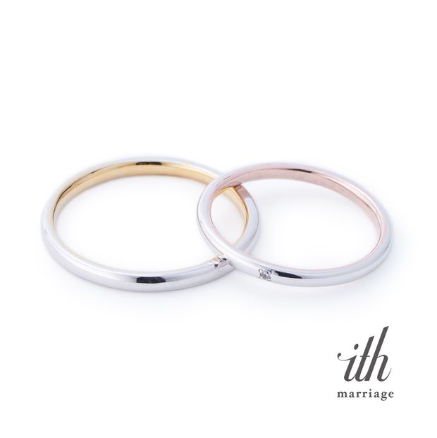 【ith(イズ)】【細身のプラチナ×ゴールドデザイン】ノクターン / Nocturne