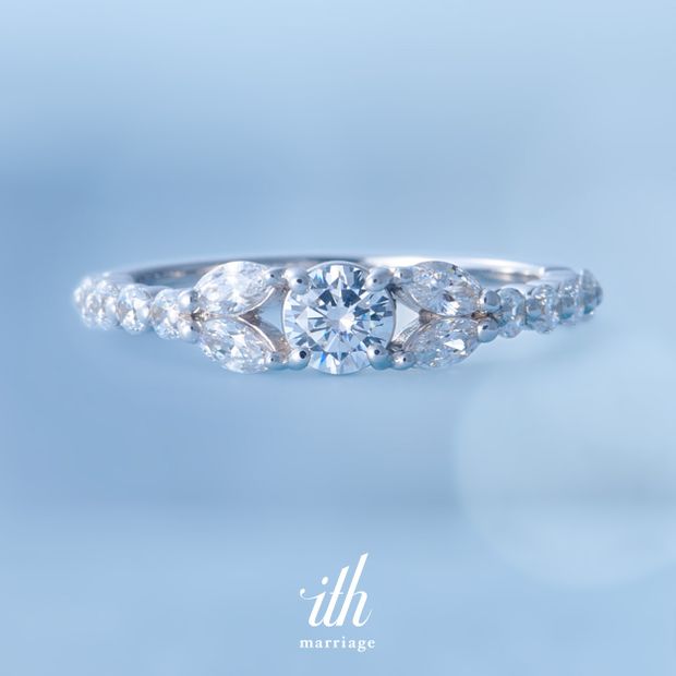 【ith(イズ)】【木の葉シェイプのやさしいダイヤ】ミモーサ / Mimosa