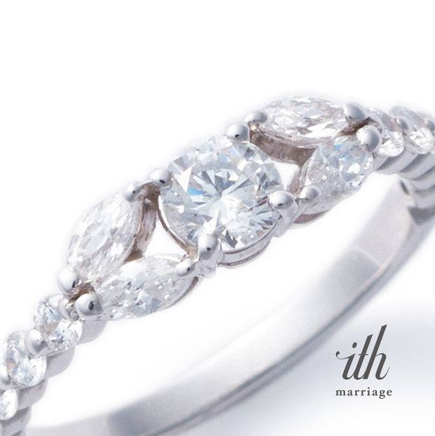 【ith(イズ)】【木の葉シェイプのやさしいダイヤ】ミモーサ / Mimosa