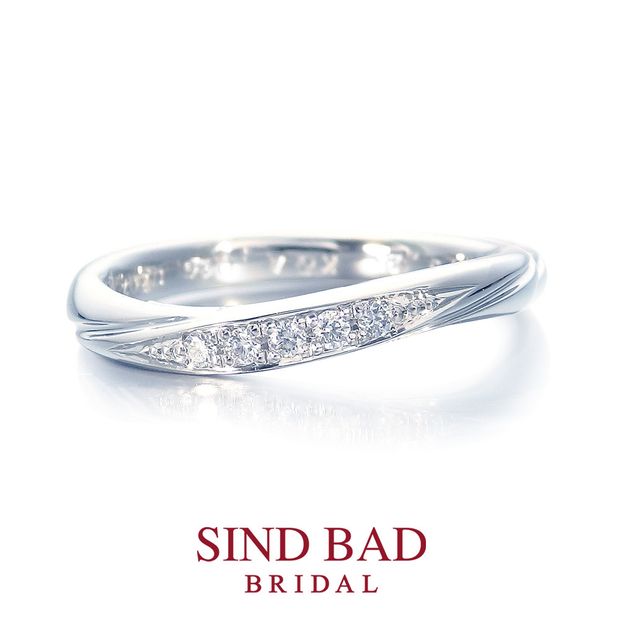 【SIND BAD(シンドバット)】【琉川　るかわ】女性用ダイヤモンド5石・男性用ボリュームタイプの結婚指輪