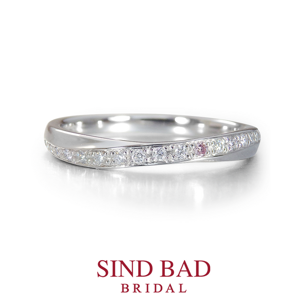 【SIND BAD(シンドバット)】【月虹（げっこう）】夜の月明かりから生まれた約束のしるし ピンクダイヤモンド ・ダイヤモンド