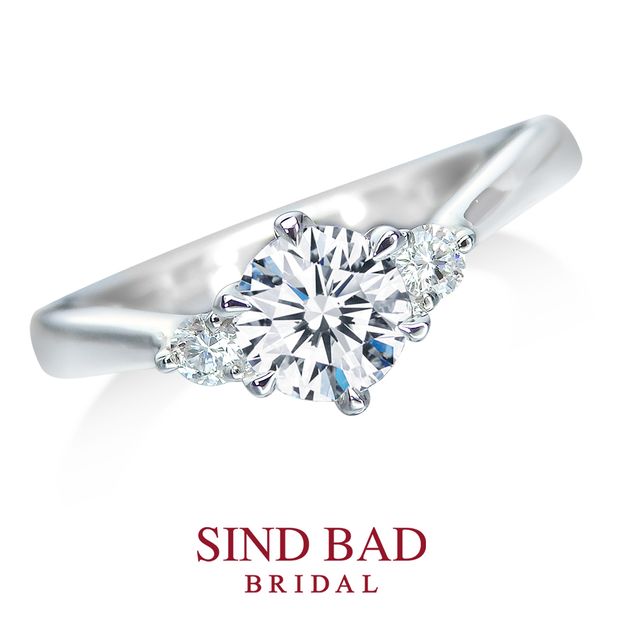 【SIND BAD(シンドバット)】【比翼（ひよく）】左右のダイヤが優しく寄り添う